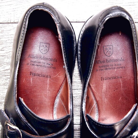 Allen Edmonds FRANCISCAN Monkstrap 10.5 D Black * add $15 new Trees main image 7